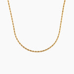 bold twisted rope chain necklace in stainless steel