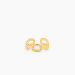 chain link gold ring modern minimal waterproof