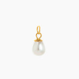 Pearl drop pendant on a white background