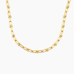 u-link chain necklace in stainless steel, modern and minimalist design